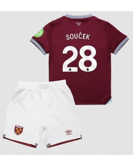 West Ham United Tomas Soucek #28 Maglia Gara Casa Repliche 2025-26 Bambino Maniche Corte